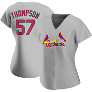 Gray Authentic Zack Thompson Women's St. Louis Cardinals Road Jersey